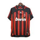Camisa Retrô Milan I Home 2006/07 Masculino Vermelho e Preto