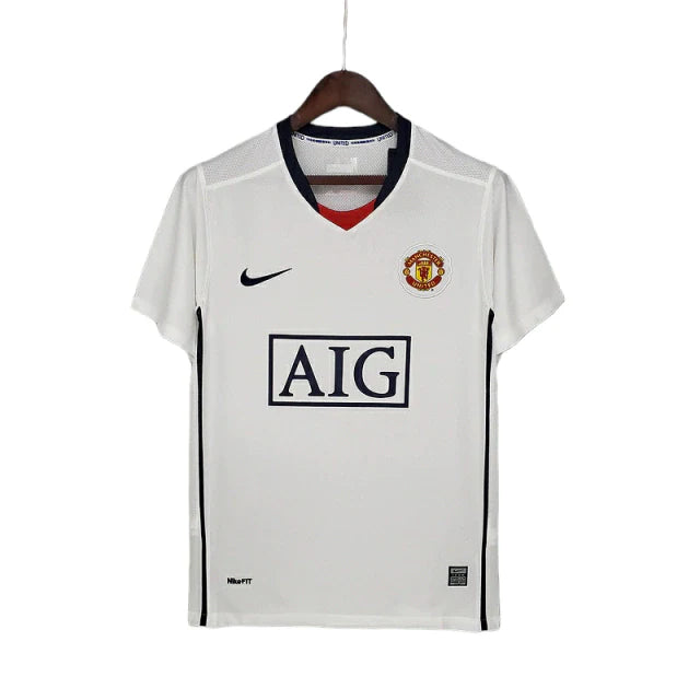 Camisa Retrô Manchester United Adidas 2008/09 Masculino Branco