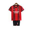 Kit Infantil Milan Home 23/24 - Puma - Vermelho e Preto