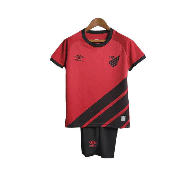 Kit Infantil Athletico Paranaense I 23/24 - Vermelho e Preto