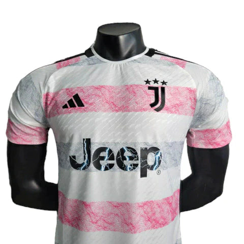 Camisa Juventus 23/24 Jogador Adidas Masculina - Branco e Rosa