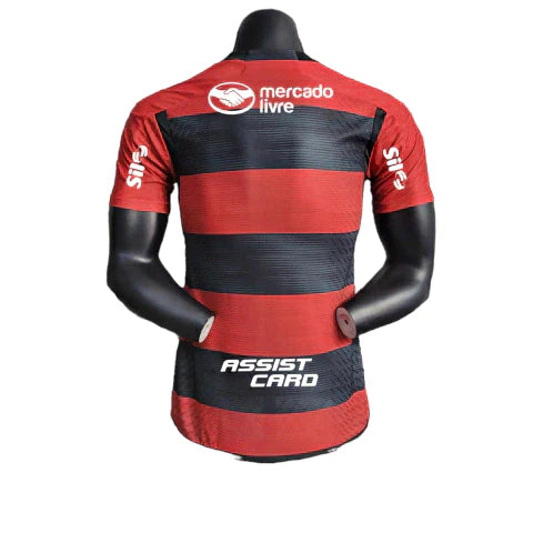 Camisa Flamengo I Patrocínios 23/24 Jogador - Vermelho e Preto