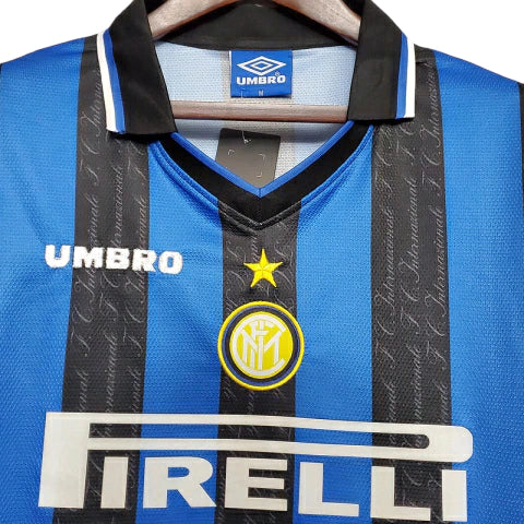 Camisa Retrô Inter de Milão 1997/1998 Azul e Preta