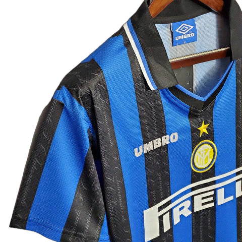 Camisa Retrô Inter de Milão 1997/1998 Azul e Preta