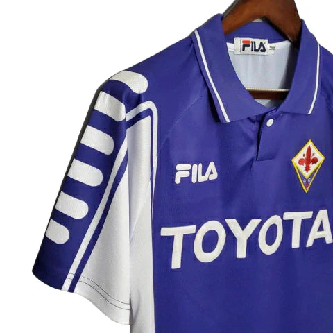 Camisa Retrô Fiorentina Fila 1999/2000 Masculino Roxa e Branca