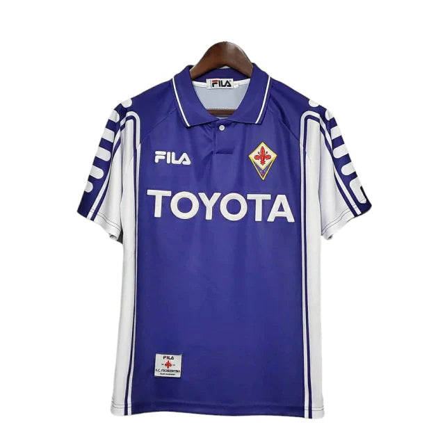 Camisa Retrô Fiorentina Fila 1999/2000 Masculino Roxa e Branca