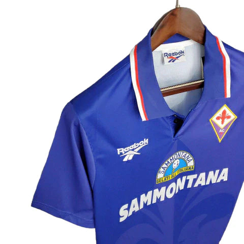 Camisa Retrô Fiorentina Reebok 1995/1996 Masculino Azul