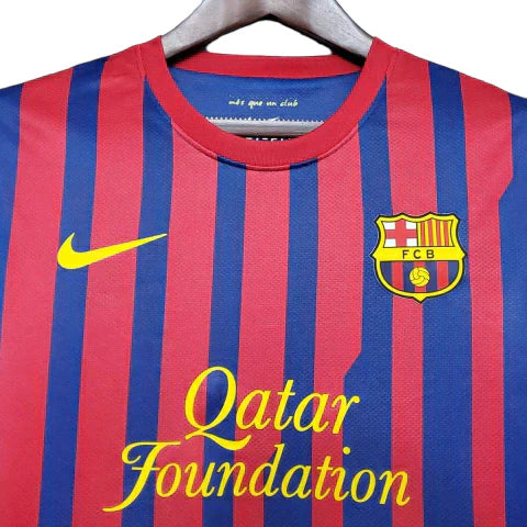 Camisa Retrô Barcelona NIke 2011/12 Masculino Azul e Grená