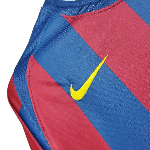 Camisa Retrô Barcelona Nike 2006/07 Masculino Azul e Grená