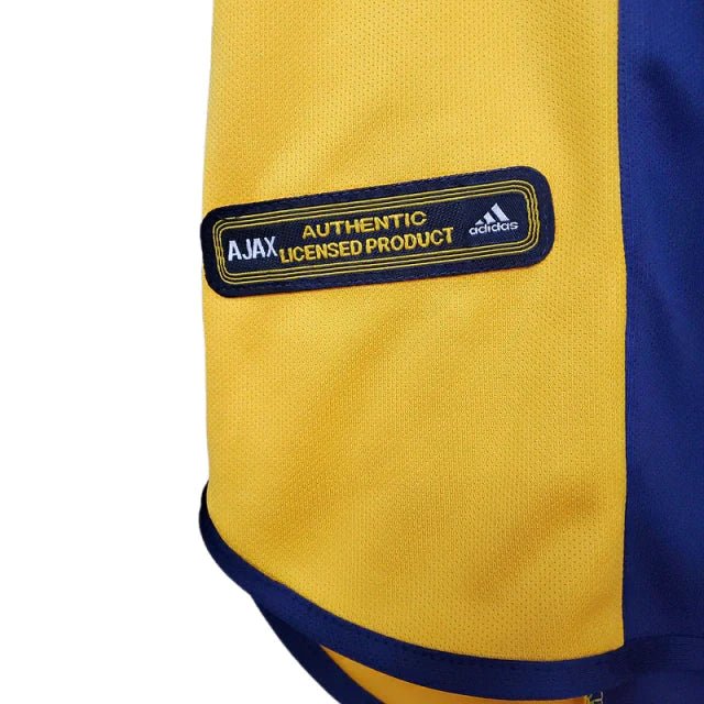 Camisa Ajax Retrô 2000/2001 Azul e Amarela - Adidas